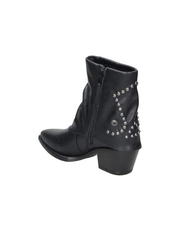 Botines de Tacón D’ANGELA Cowboy para Mujer color Negro DHS31959