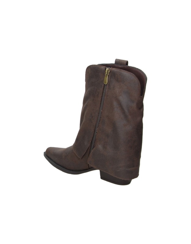 Botines Camperos ISTERIA con Tacón para Mujer color Marrón 1354