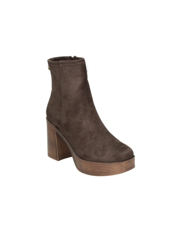 Botines MUSTANG MTNG con Tacón y Plataforma para Mujer color Marrón 56353