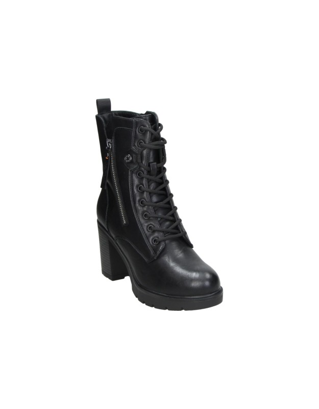 Botines REFRESH de Tacón con Cordones para Mujer color Negro 176073