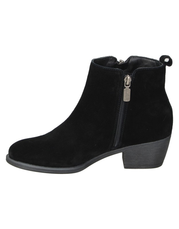 Botines BONAVENTURE de Tacón Bajo para Mujer color Negro con Cremallera B778-1