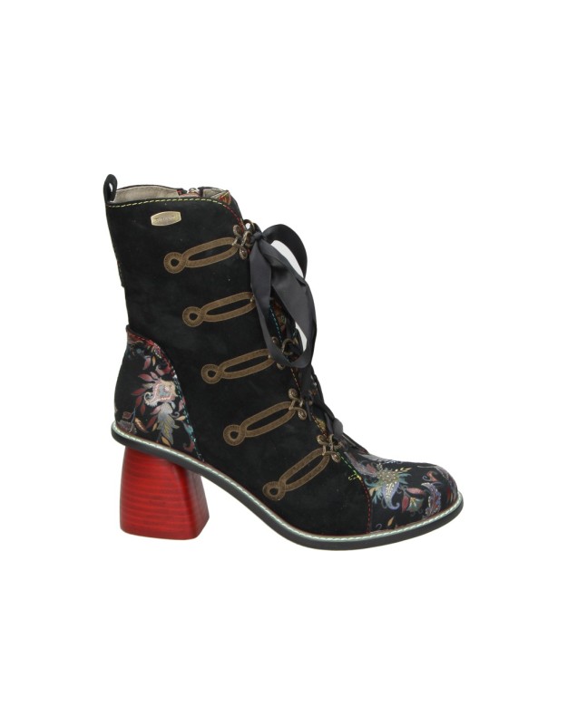 Botines de Tacón LAURA VITA Evcao 01 para Mujer Multicolor con Lazo EVCAO 01