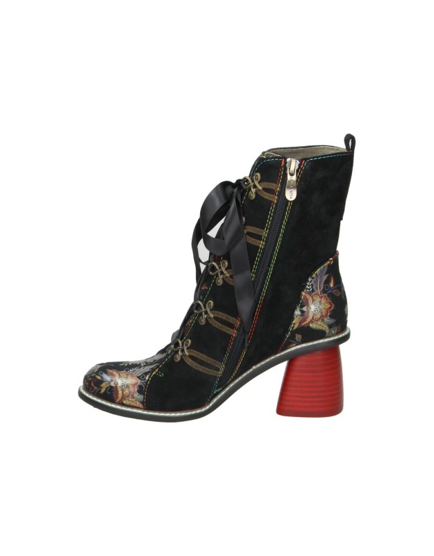 Botines de Tacón LAURA VITA Evcao 01 para Mujer Multicolor con Lazo EVCAO 01