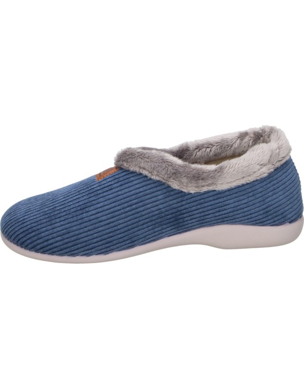 Zapatillas de Casa NORTEÑAS de Pelo para Mujer color Azul 052-19-325