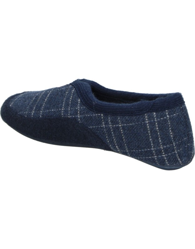 Zapatillas de Casa NORTEÑAS a cuadros para Hombre color Marino 052-3-143