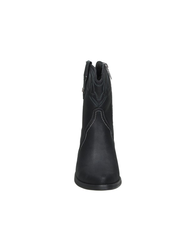 Botines Cowboy MUSTANG MTNG Tanubis con Tacón para Mujer color Negro 54910