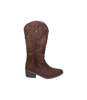 Botas Cowboy MUSTANG MTNG Tanubis con Tacón para Mujer color Marrón 55973