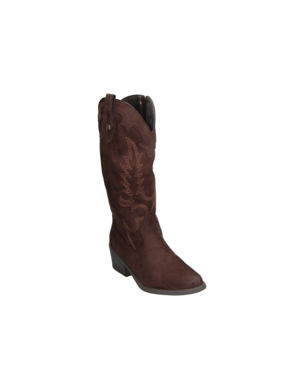 Botas Cowboy MUSTANG MTNG Tanubis con Tacón para Mujer color Marrón 55973