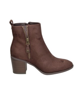 Botines MUSTANG MTNG con Tacón tipo Ante para Mujer color Marrón 56199