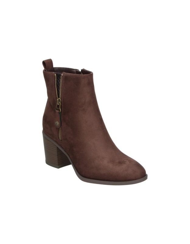 Botines MUSTANG MTNG con Tacón tipo Ante para Mujer color Marrón 56199