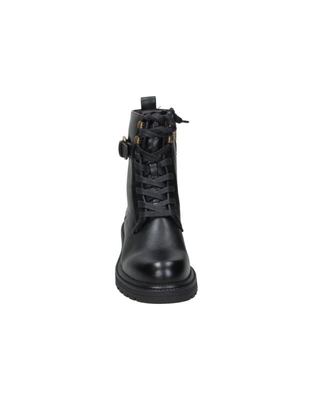Botines Biker MUSTANG MTNG con Cordones y Hebilla para Mujer color Negro 56261