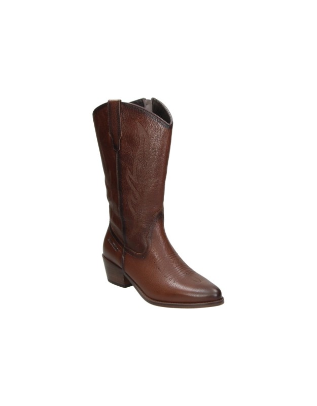 Botas Cowboy BONAVENTURE con Tacón para Mujer color Marrón B753-13