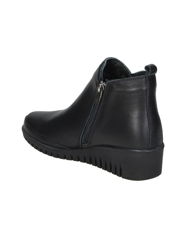 Botines ERASE WONDY Aurora con Cuña para Mujer color Negro 9689