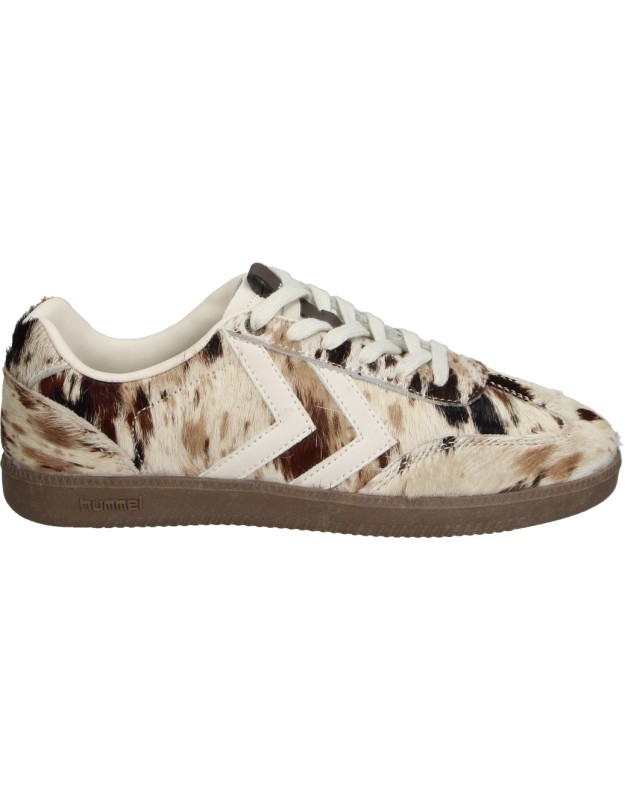 Zapatillas HUMMEL Planas para Mujer en Beige con Estampado Animal Print 239799