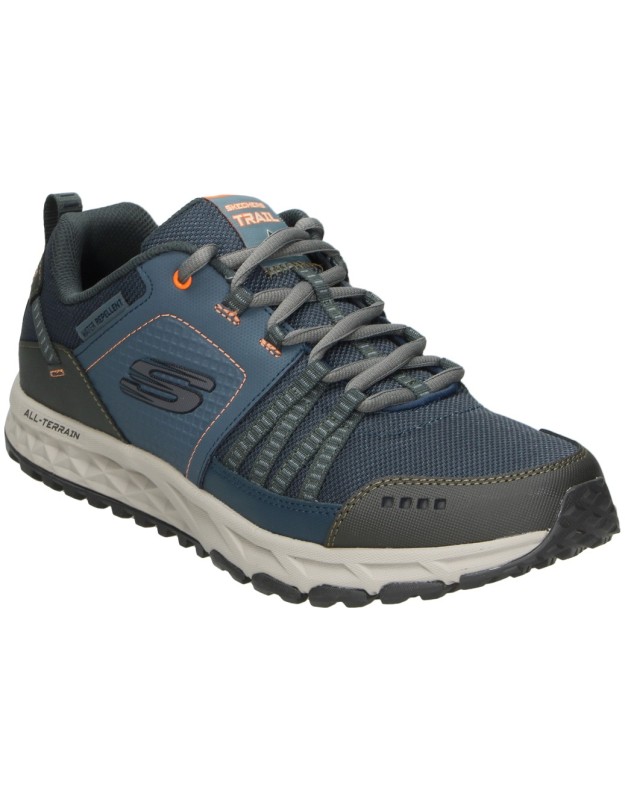 Zapatillas SKECHERS Escape Plan All Terrain para Hombre color Azul Marino y Naranja 51591-NVOR