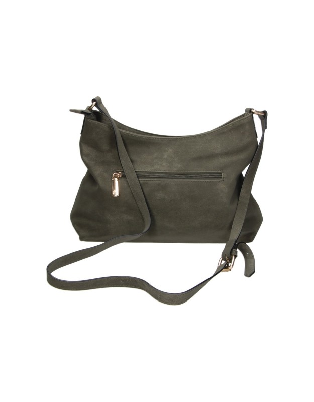 Bolso bandolera con tachuelas LAURA SANZ b C610 en verde
