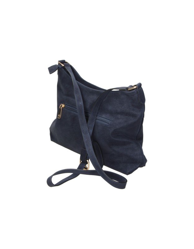 Bolso bandolera con tachuelas LAURA SANZ b C610 en azul marino