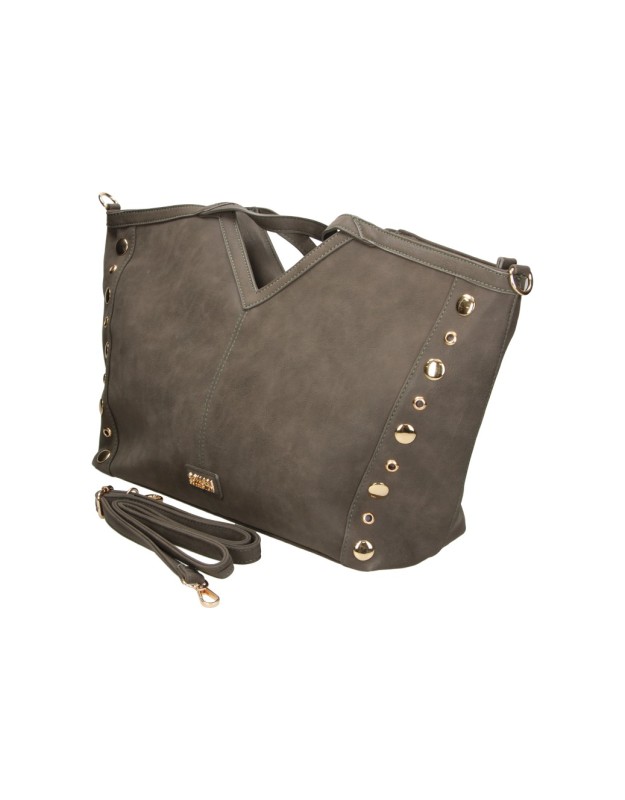 Bolso shopper con tachuelas LAURA SANZ C C381-2 en verde