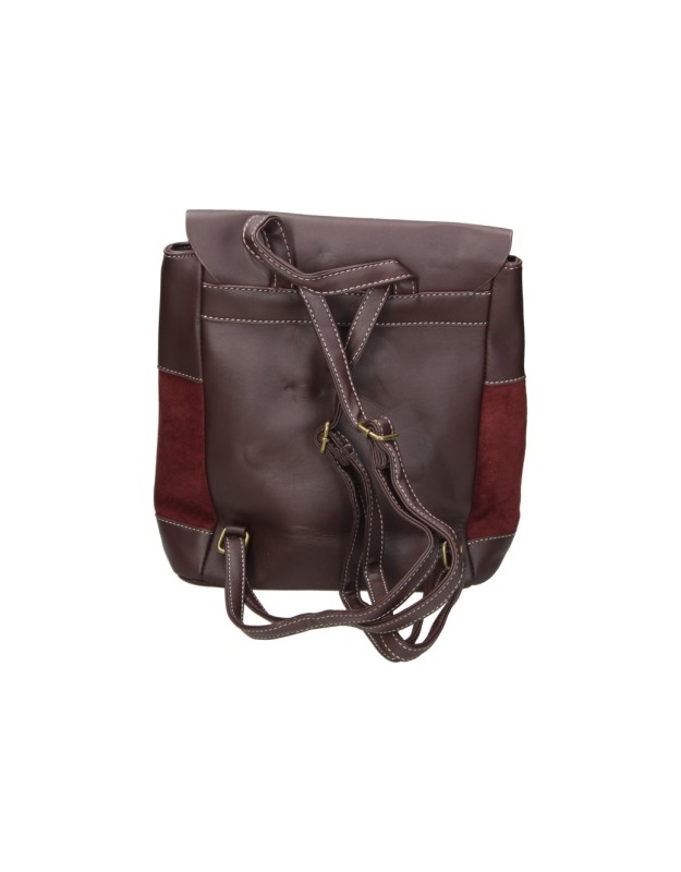 Mochila con solapa LAURA SANZ M DLX260391 en burdeos