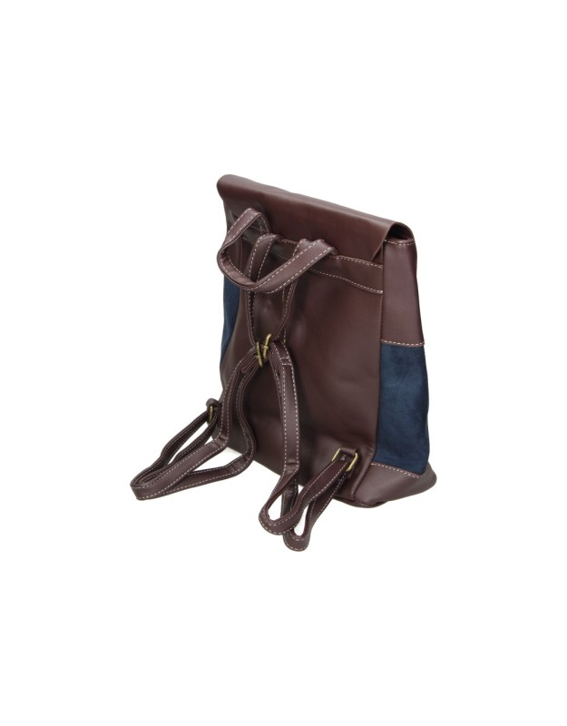 Mochila con solapa LAURA SANZ M DLX260391 en azul marino