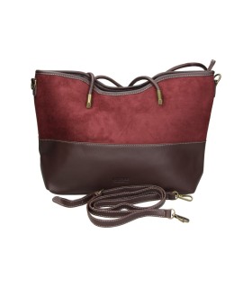 Bolso shopper LAURA SANZ M DLX260389 en color burdeos