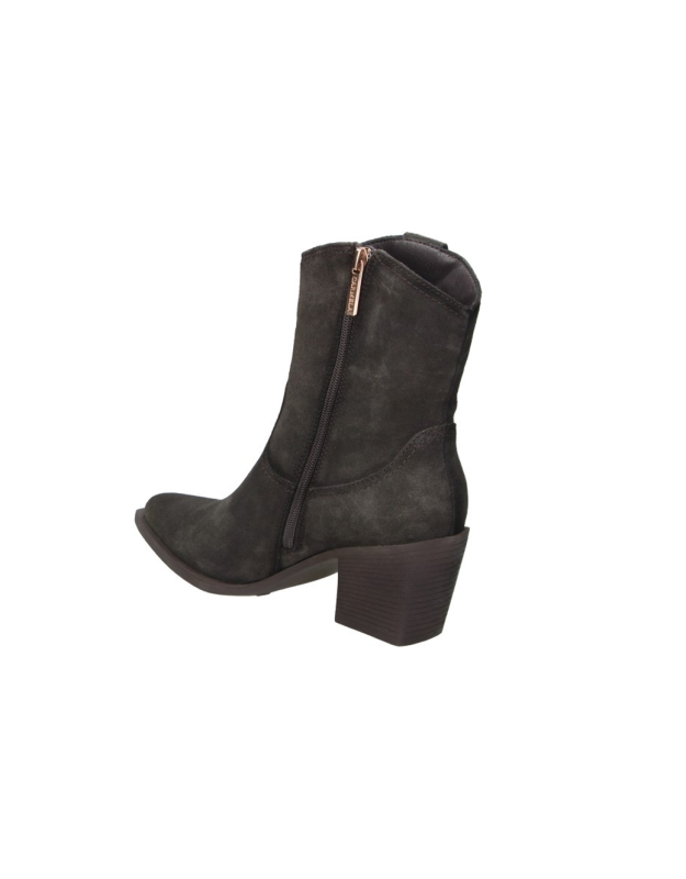 Botines Cowboy CARMELA de Piel para Mujer en Marrón Oscuro 164387