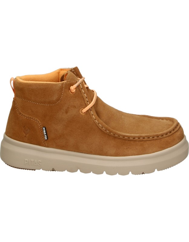 Botines PITAS para Mujer color Camel y cordones Naranjas paris 87