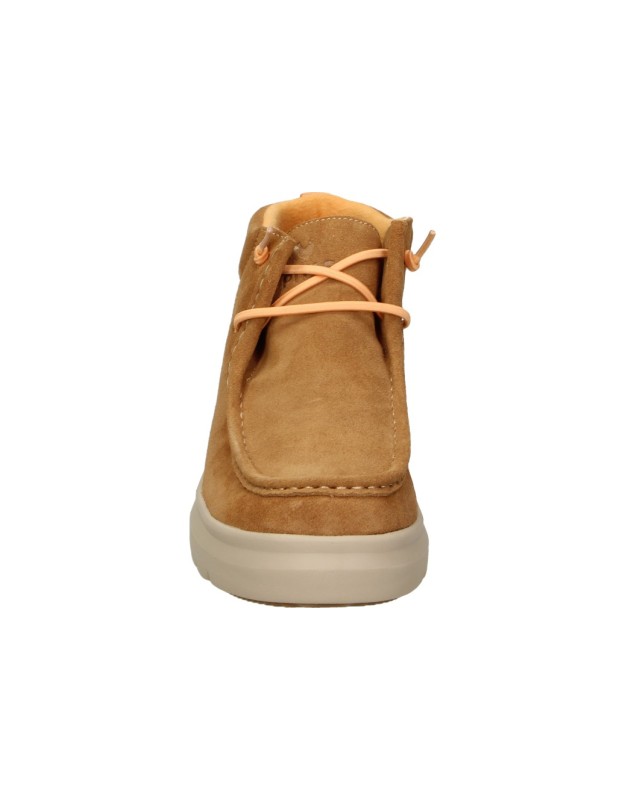 Botines PITAS para Mujer color Camel y cordones Naranjas paris 87