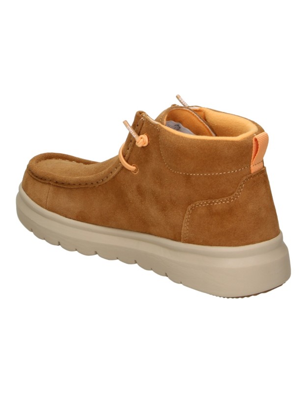 Botines PITAS para Mujer color Camel y cordones Naranjas paris 87