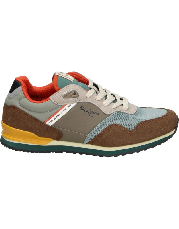 Zapatillas PEPE JEANS London Essence B Running para Mujer en Marrón con Detalles pbs40017-869