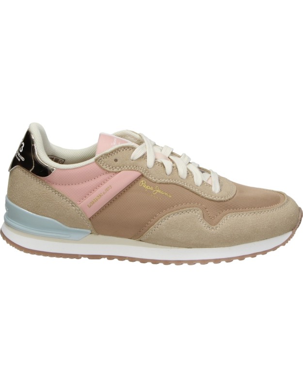 Zapatillas PEPE JEANS Combined Running para Mujer en Beige y Rosa pgs400030-855