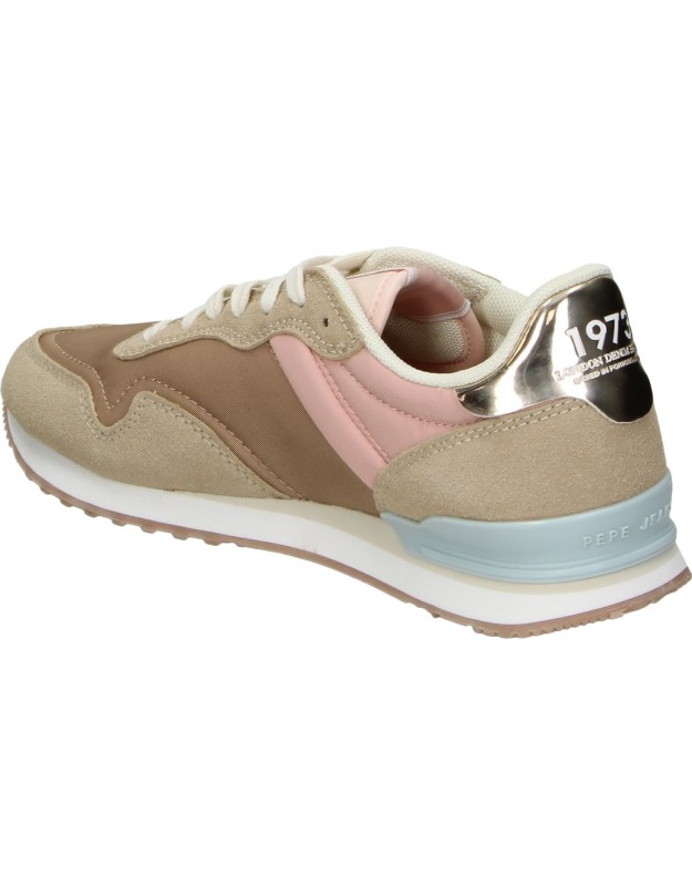 Zapatillas PEPE JEANS Combined Running para Mujer en Beige y Rosa pgs400030-855