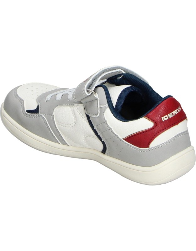 Zapatillas Barefoot NICOBOCO Soovor con Velcro para Niño color Blanco, Gris y Rojo