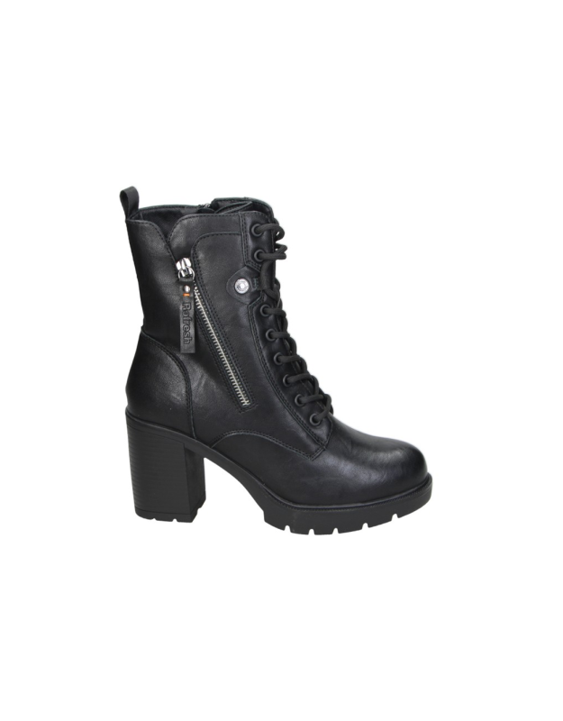 Botines REFRESH de Tacón con Cordones para Mujer color Negro 176073