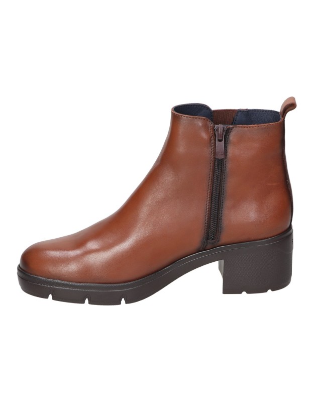 Botines de piel con tacón FLUCHOS Fugaz marrones para Mujer F2109