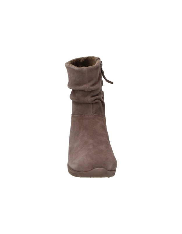 Botines SKECHERS con Cuña y Caña Arrugada para Mujer color Marrón 167899-CHOC