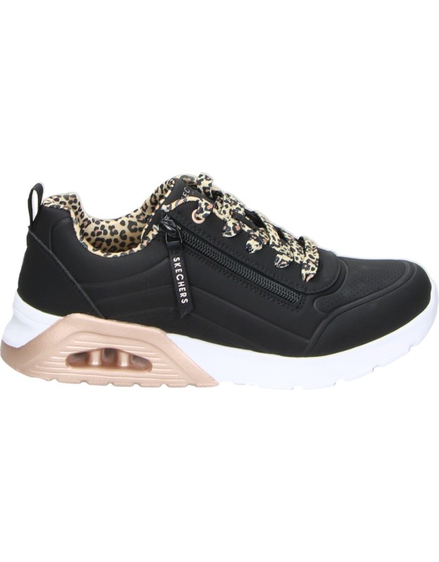 Zapatillas SKECHERS con Cuña para Niña en Negro Animal Print 310708L-BLK