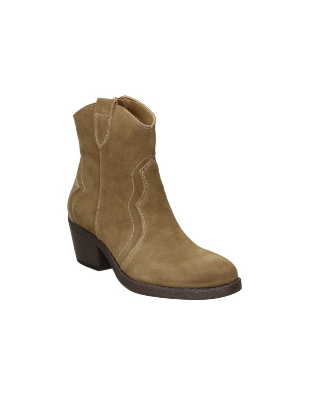 Botines Cowboy EVA PARIS para Mujer en color Camel 27976
