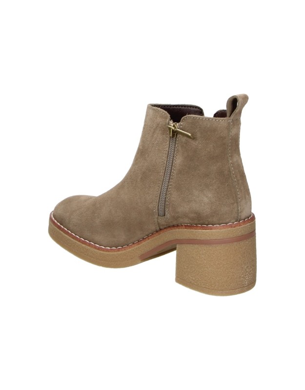 Botines BONAVENTURE con Tacón Efecto Ante para Mujer color Taupe B773-5