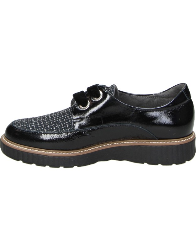 Zapatos Pitillos Oxford en Charol en Negro con Detalles para Mujer 11555