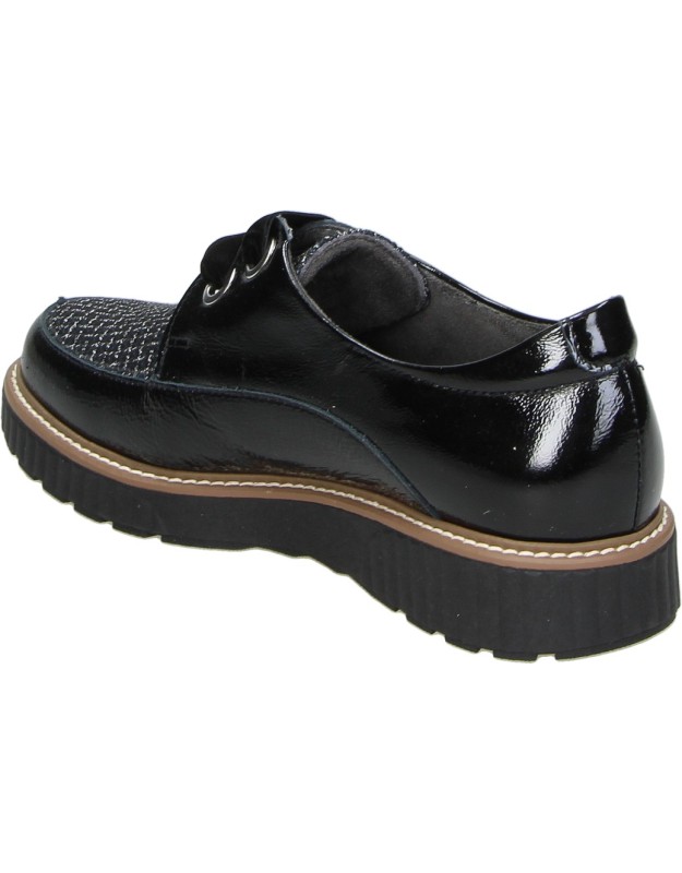 Zapatos Pitillos Oxford en Charol en Negro con Detalles para Mujer 11555