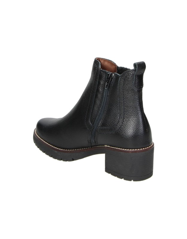Botines con tacón de Piel PITILLOS para Mujer en Color Negro 20523