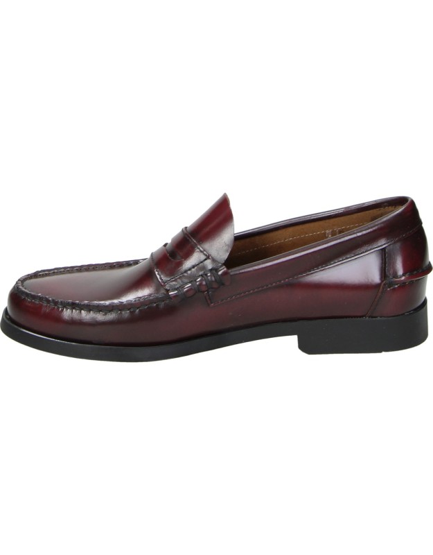 Mocasines de piel SOLOVI 14026 burdeos para hombre