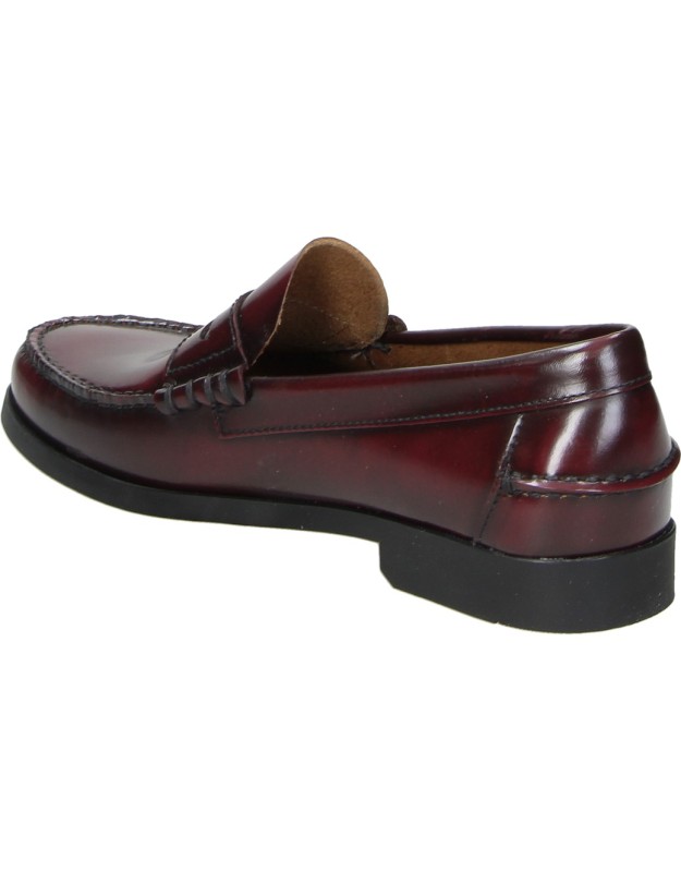 Mocasines de piel SOLOVI 14026 burdeos para hombre