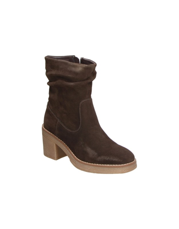 Botines de Piel MARILA Rima para Mujer en Color Marrón Oscuro