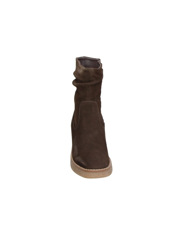Botines de Piel MARILA Rima para Mujer en Color Marrón Oscuro
