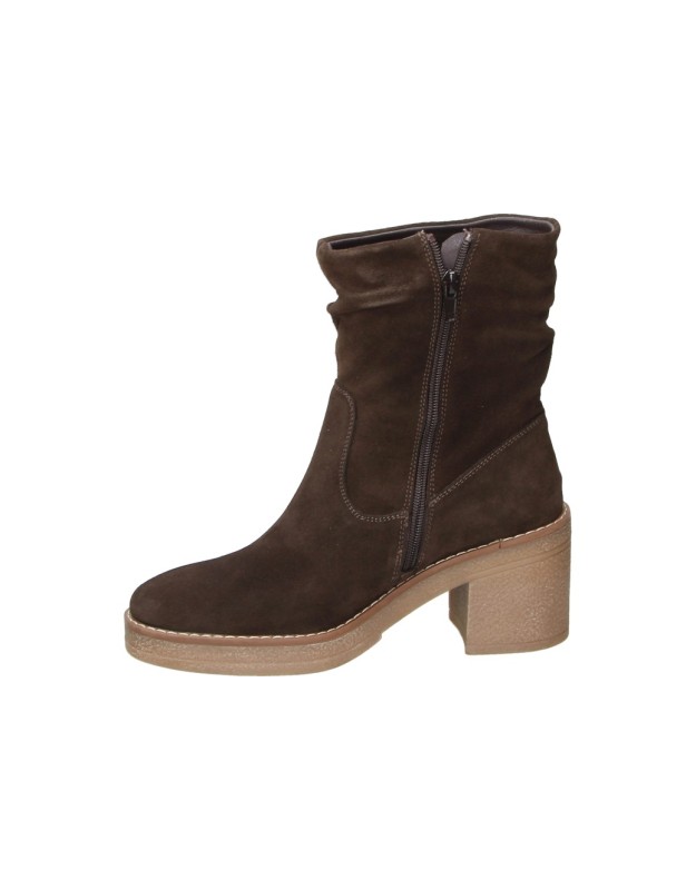 Botines de Piel MARILA Rima para Mujer en Color Marrón Oscuro