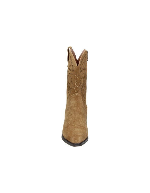 Botas Cowboy EVA PARIS con Bordado para Mujer color Camel 29761