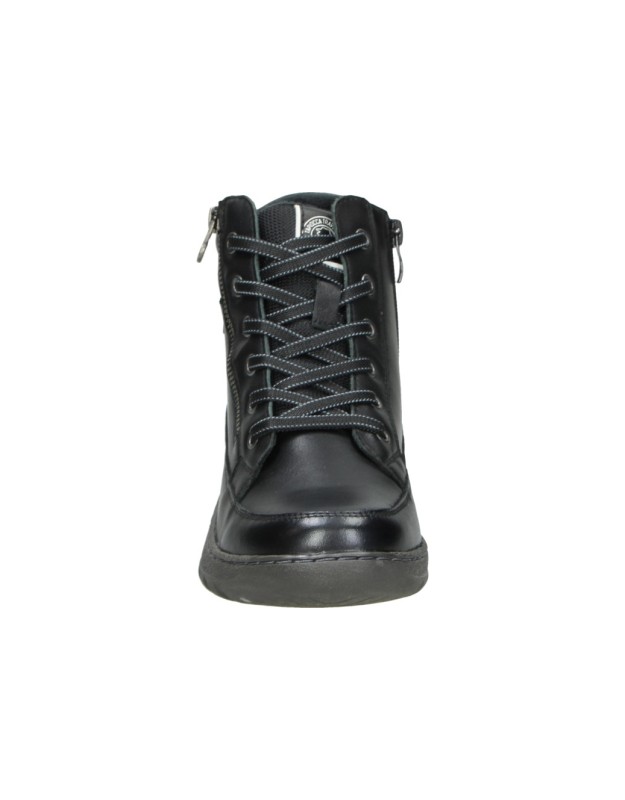 Botines CORONEL TAPIOCA con Cordones y Cremallera para Mujer color Negro T580-11