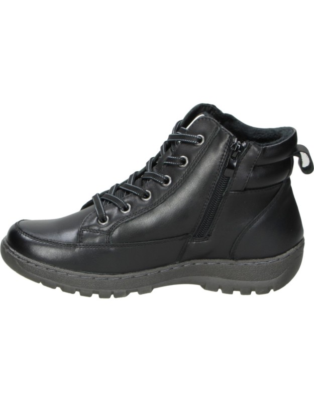 Botines CORONEL TAPIOCA con Cordones y Cremallera para Mujer color Negro T580-11